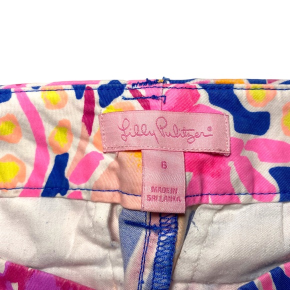 Lilly Pulitzer Stretch Chino Dress Pants in Catch & Release Print / Size 6 - Picture 5 of 10
